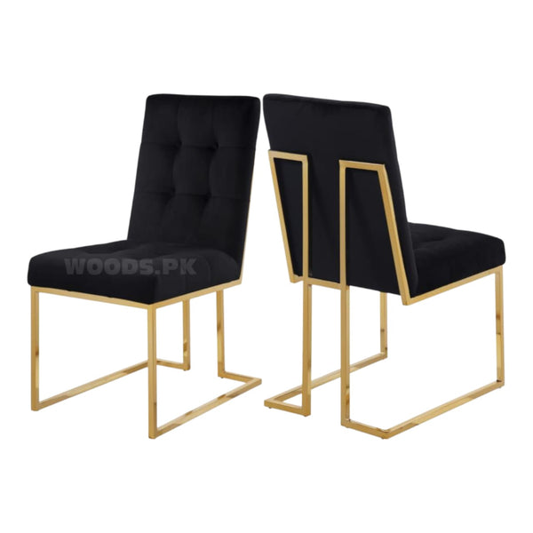 Emily Matt Golden Iron Base Dining Chair