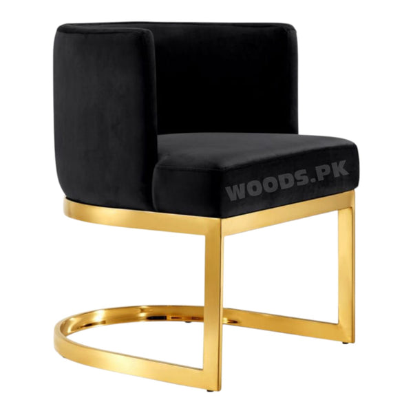 Alby High Gloss Gold Metal Base Dining Chair